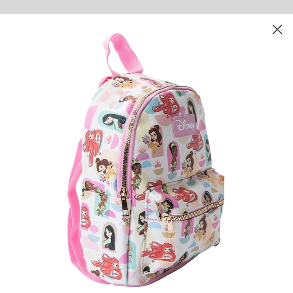 Disney Princesses Character Print Mini Backpack - Pink and Cream - Picture 4 of 7